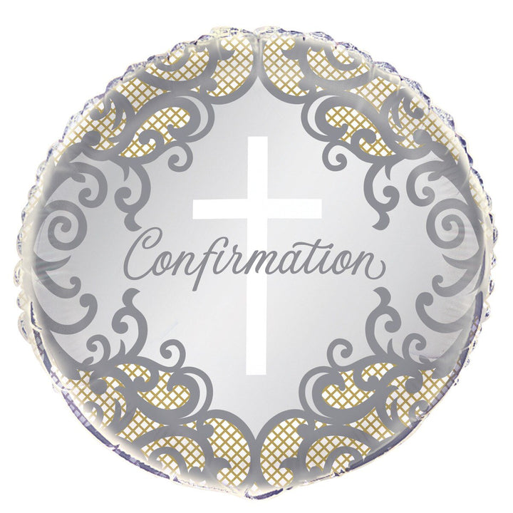 45cm Gold Cross Confirmation Foil Balloon - Everything Party