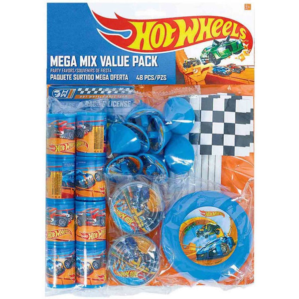 48pk Hot Wheels Wild Racer Mix Party Favor Mega Value Pack - Everything Party