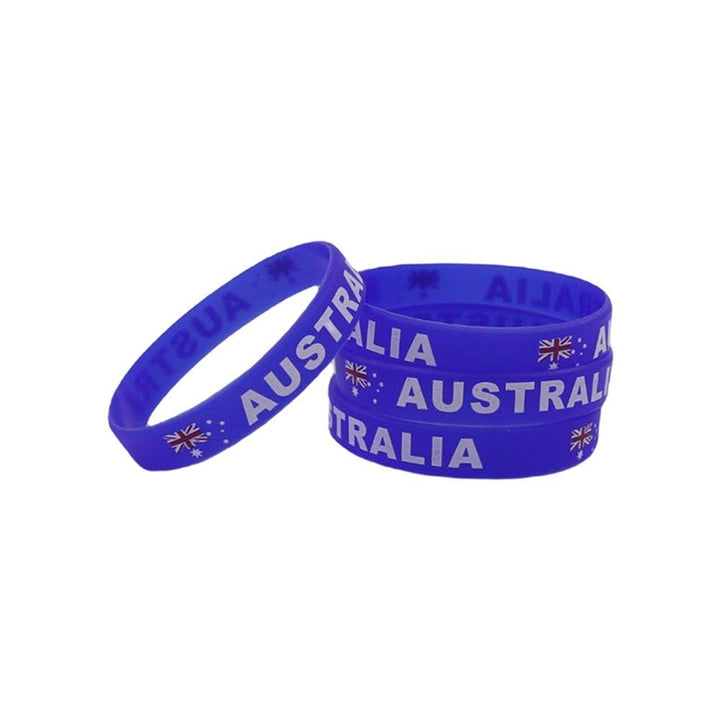 4pk Australia Flag Aussie Rubber Bracelet - Everything Party