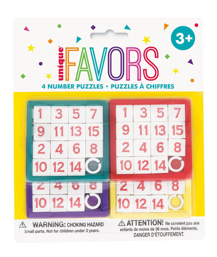 4pk Number Puzzles Party Favors - Everything Party