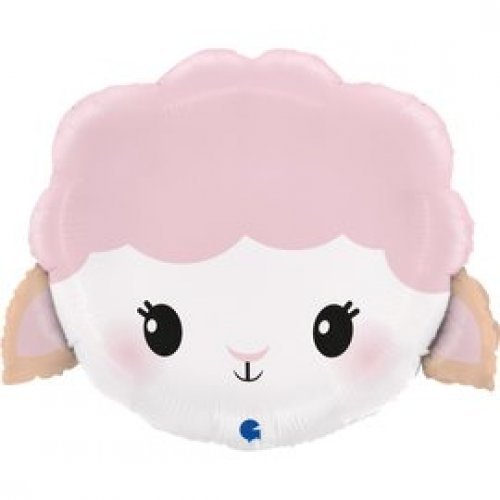 50cm Grabo Cute Sheep Head Shape Foil Balloon - Everything Party