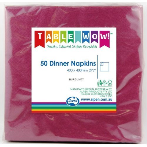 50pk Dinner Napkins - Burgundy - Everything Party