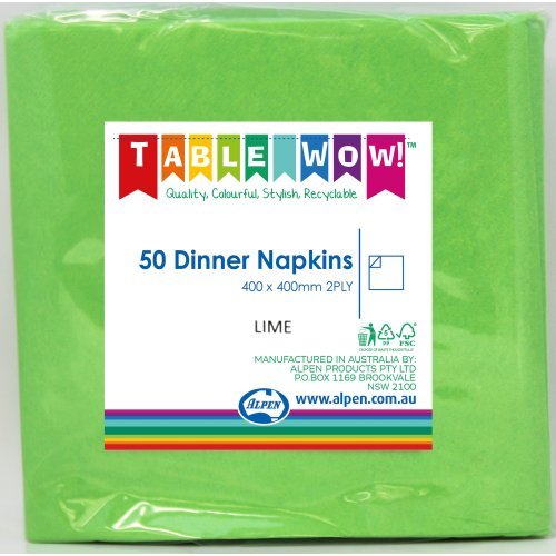 50pk Dinner Napkins - Lime Green - Everything Party