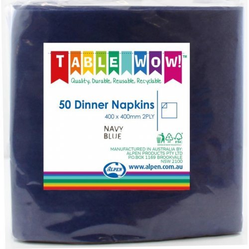 50pk Dinner Napkins - Navy Blue - Everything Party