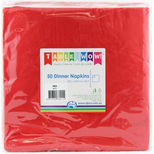 50pk Dinner Napkins - Red - Everything Party