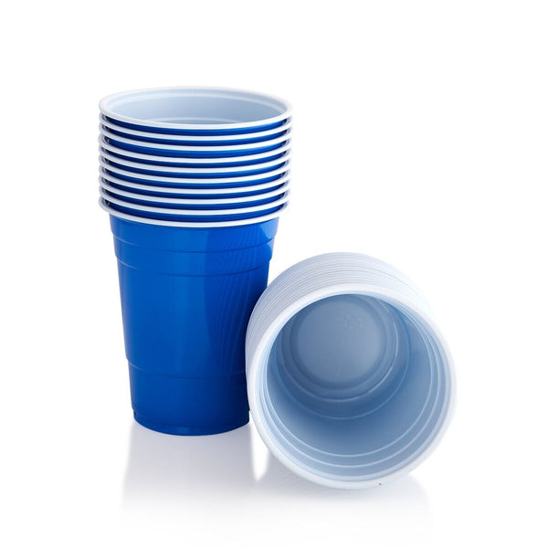 50pk Reusable Plastic Beer Pong American Cups - Blue - Everything Party