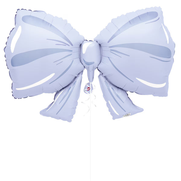90cm Matte Blue Bow Shape Foil Balloon