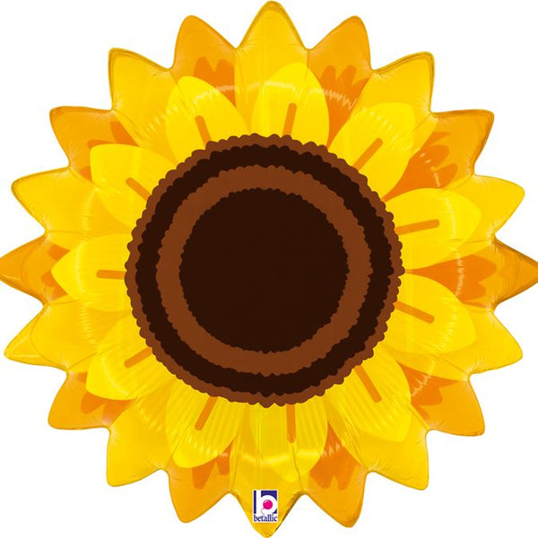 56cm Betallic Sunflower Shape Foil Balloon - Everything Party