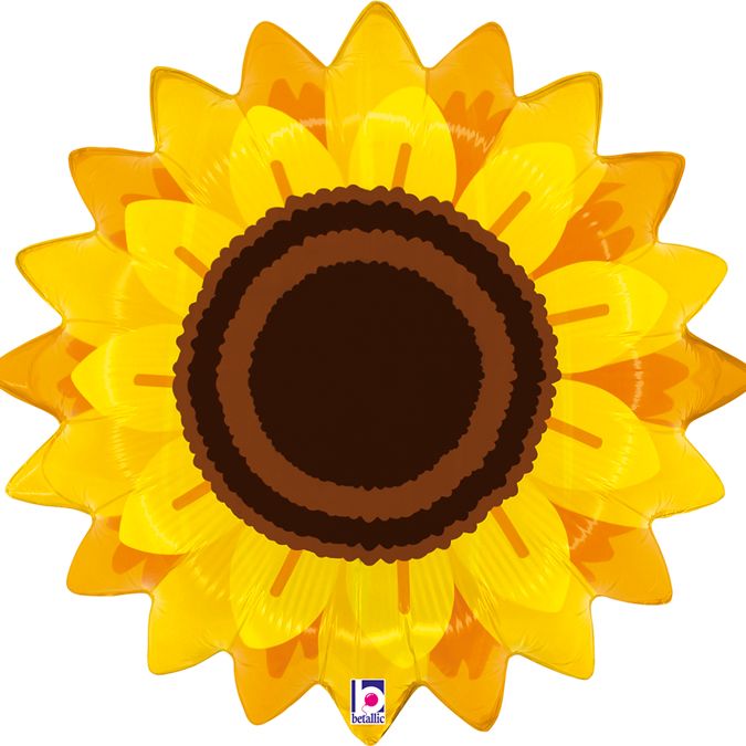 56cm Betallic Sunflower Shape Foil Balloon - Everything Party