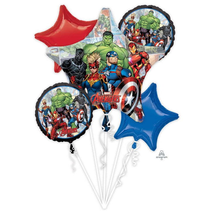 5pcs Anagram Licensed Marvel Avengers Foil Balloon Bouquet - Everything Party