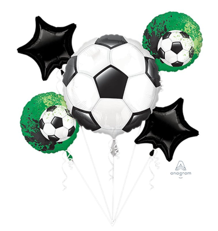 5pcs Anagram Soccer Ball Foil Balloon Bouquet - Everything Party