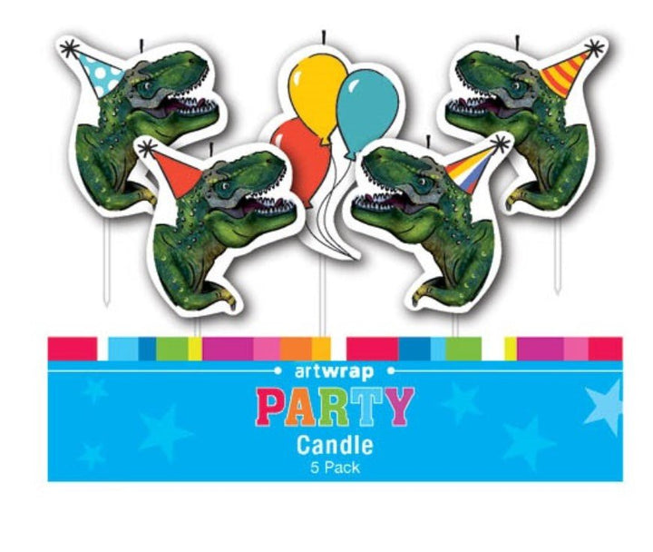 5pk Dinosaur Roar Birthday Candles - Everything Party