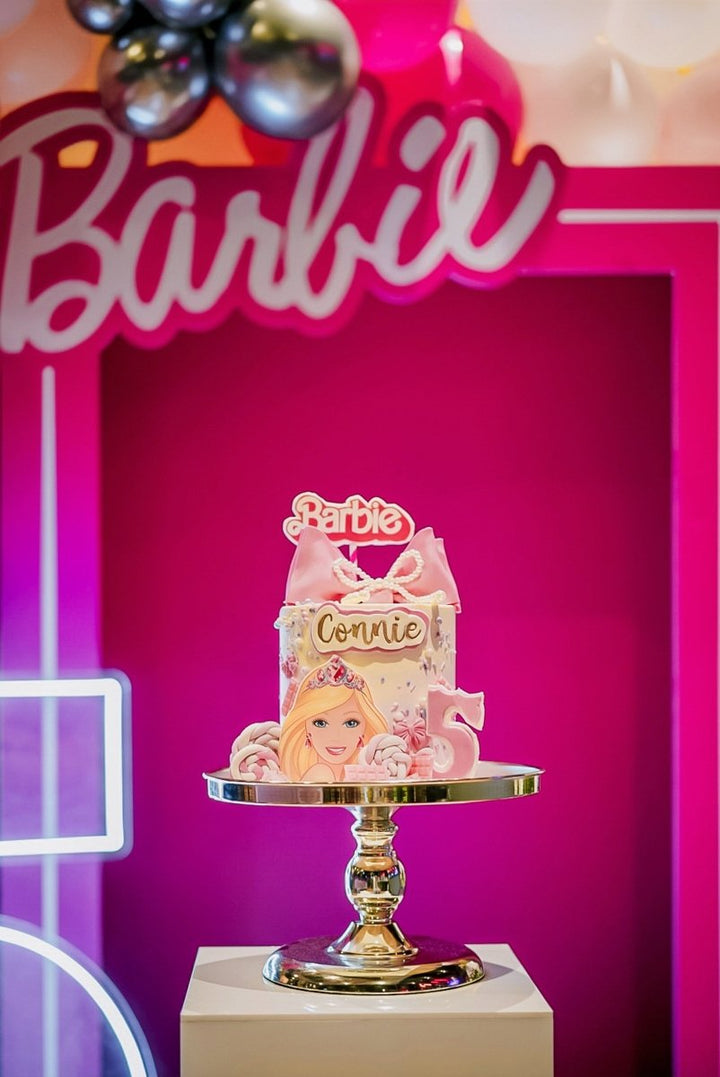 5th Birthday Barbie theme party decoration with Barbie Box - Everything Party