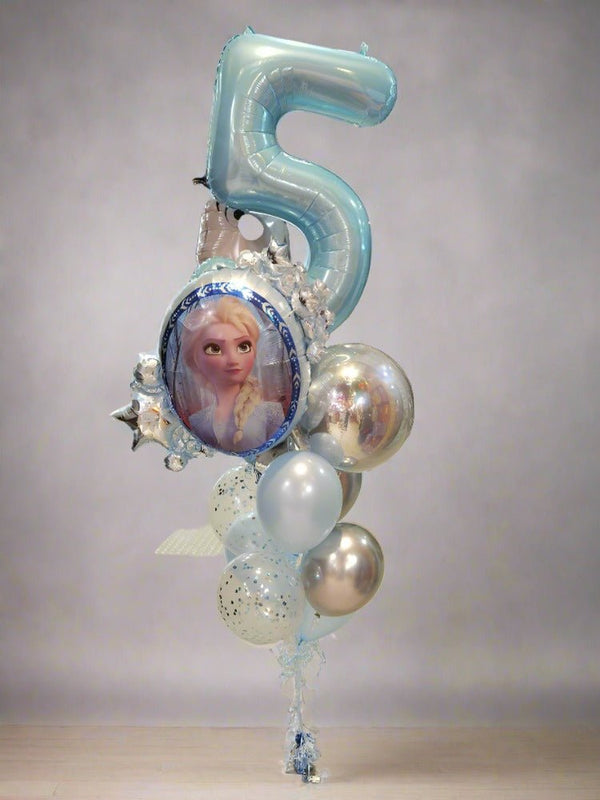 5th Birthday Frozen Helium Balloon Bouquet - Everything Party