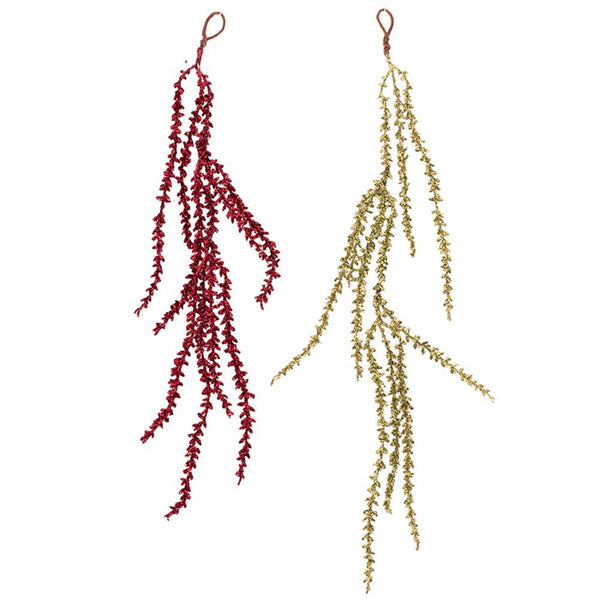 60cm Burgundy & Sage Glitter Drop Tree Ornament - Everything Party