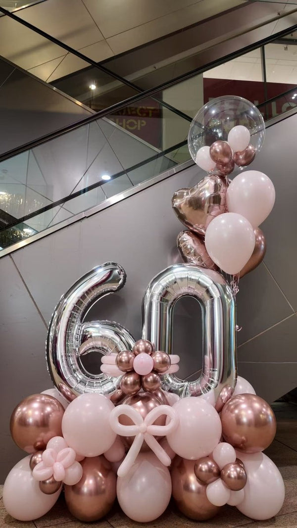 60th Birthday Balloon Arrangement Decoration - Everything Party
