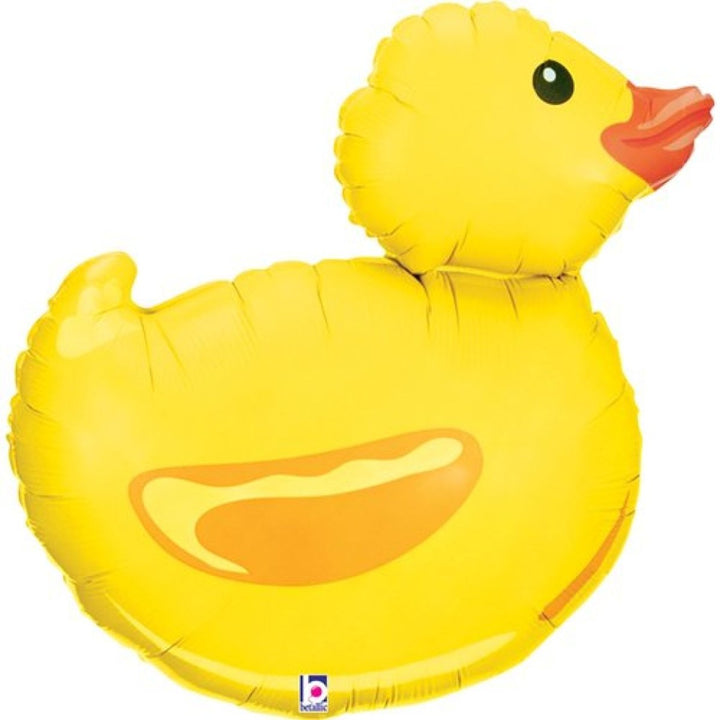 61cm Yellow Duck Rubber Ducky Shape Foil Balloon - Everything Party