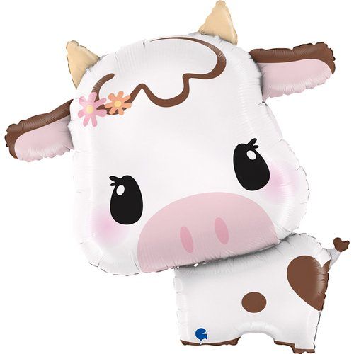 64cm Foil Shape Cute Milk Cow Balloon - Everything Party