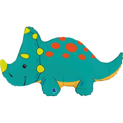 66cm Grabo Triceratops Dinosaur Shape Foil Balloon - Everything Party