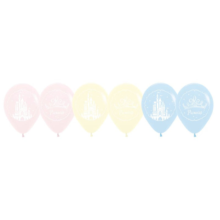 6pk 30cm Disney Princess Once Upon a Time Pastel Latex Balloon - Everything Party