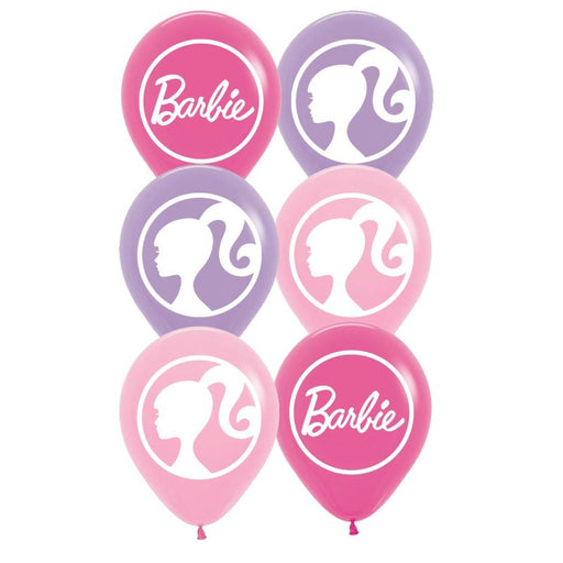 6pk Barbie Printed Latex Balloons 30cm - Everything Party