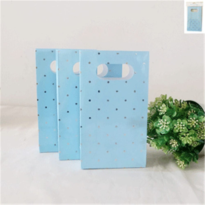 6pk Blue Dotty Party Bag with Gold Foiled - Everything Party
