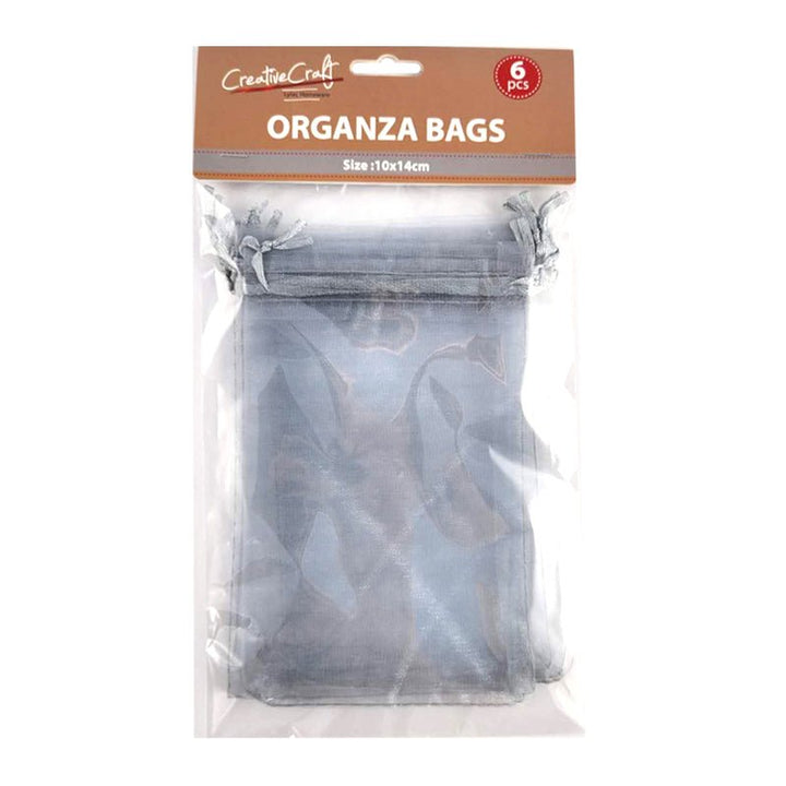 6pk Organza Bags - Silver - Everything Party