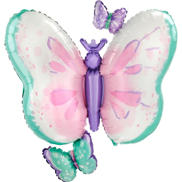 73cm Anagram SuperShape Flutters Butterfly Foil Balloon - Everything Party