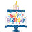 73cm Anagram SuperShape Happy Birthday Tiered Cake Foil Balloon - Everything Party
