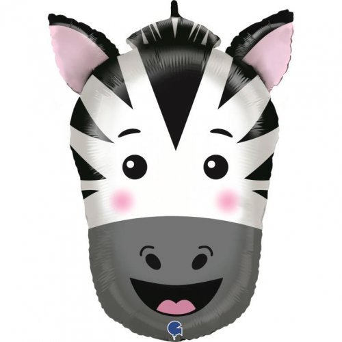 73cm Grabo Zebra Head Shape Foil Balloon - Everything Party