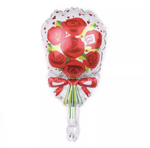 76cm Anagram Romantic Rose Bouquet Shape Foil Balloon - Everything Party