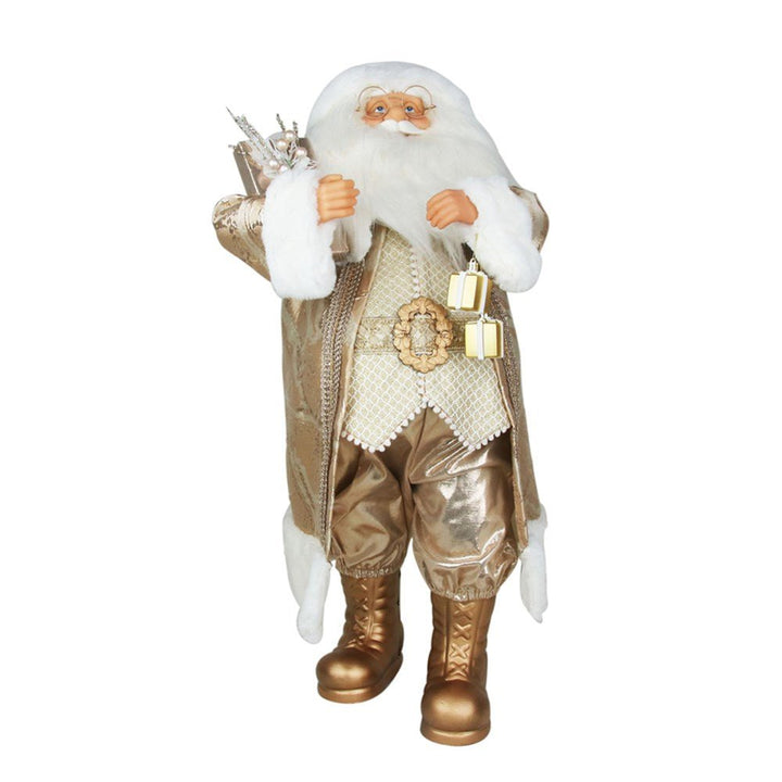 80cm Deluxe Champagne Standing Santa Claus Christmas Decor - Everything Party