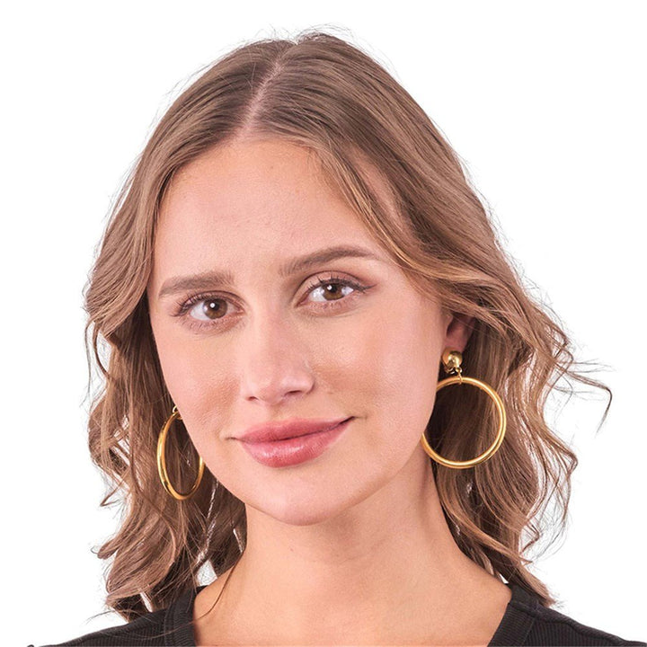 80's Gold Hoop Earrings - Everything Party