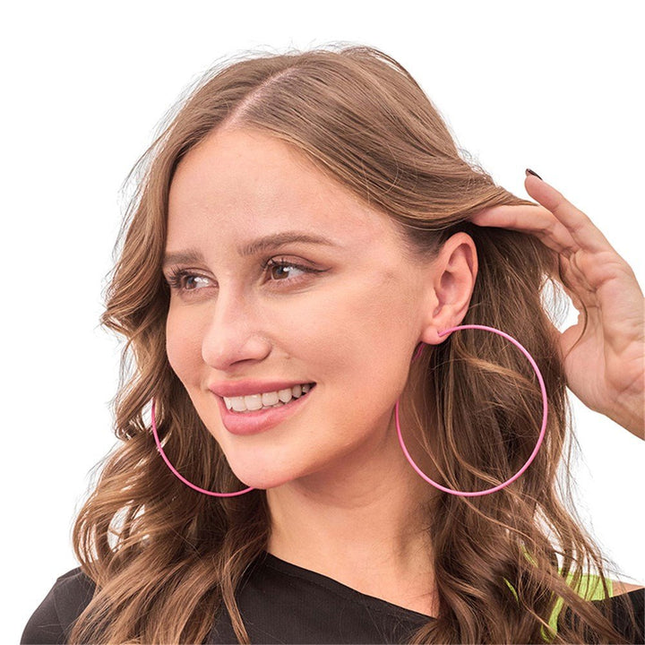 80's Jumbo Hoop Earrings – Everything Party - Main Image