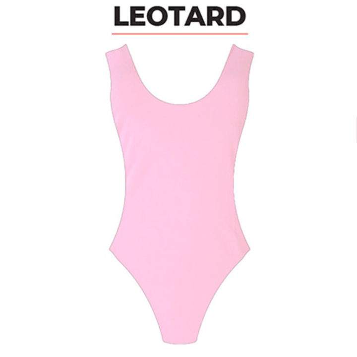 80s Retro Neon Leotard - Light Pink - Everything Party