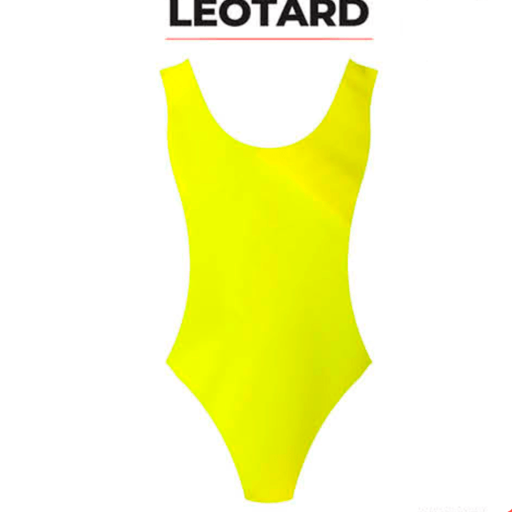 80s Retro Neon Leotard - Neon Yellow - Everything Party
