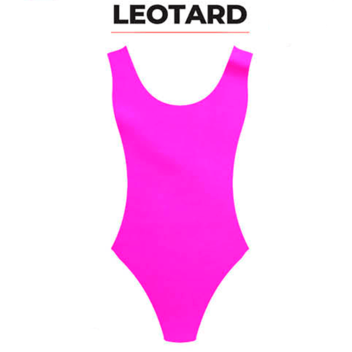 80s Retro Neon Leotard - Pink - Everything Party