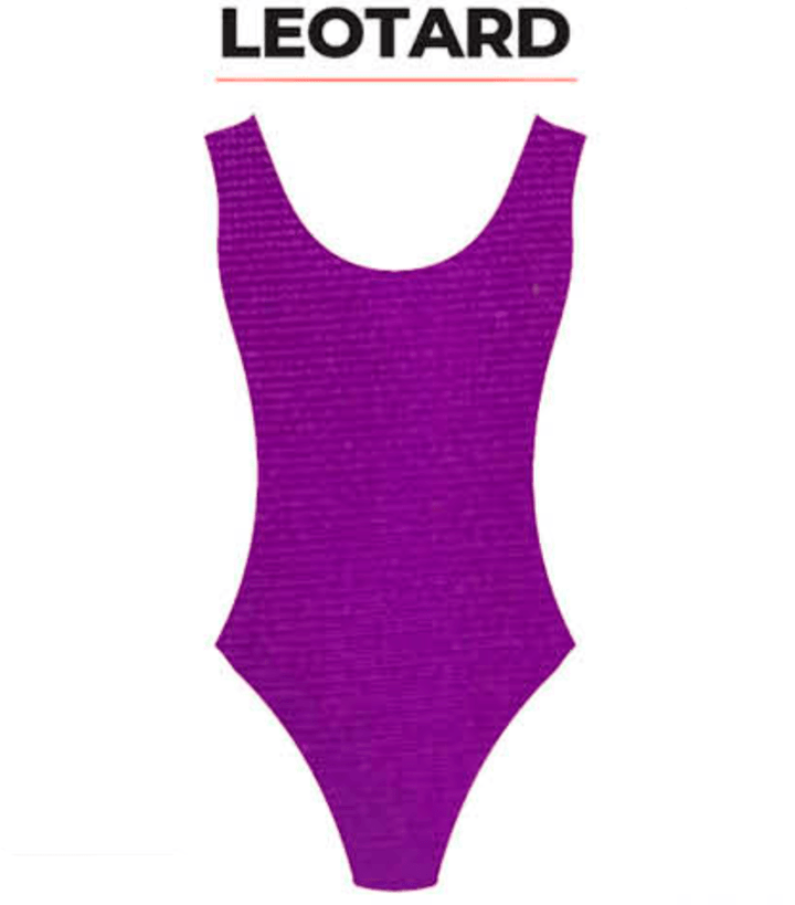 80s Retro Neon Leotard - Purple - Everything Party