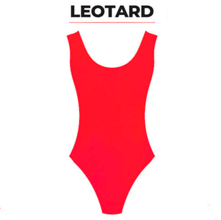 80s Retro Neon Leotard - Red - Everything Party