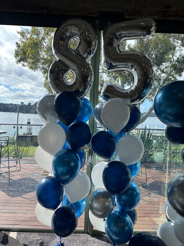 85th Birthday Jumbo Foil Number Helium Balloon Bouquet - Everything Party