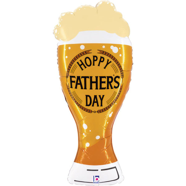 86cm Betallic Hoppy Father's Day Beer Glass Shape Foil Balloon - Everything Party