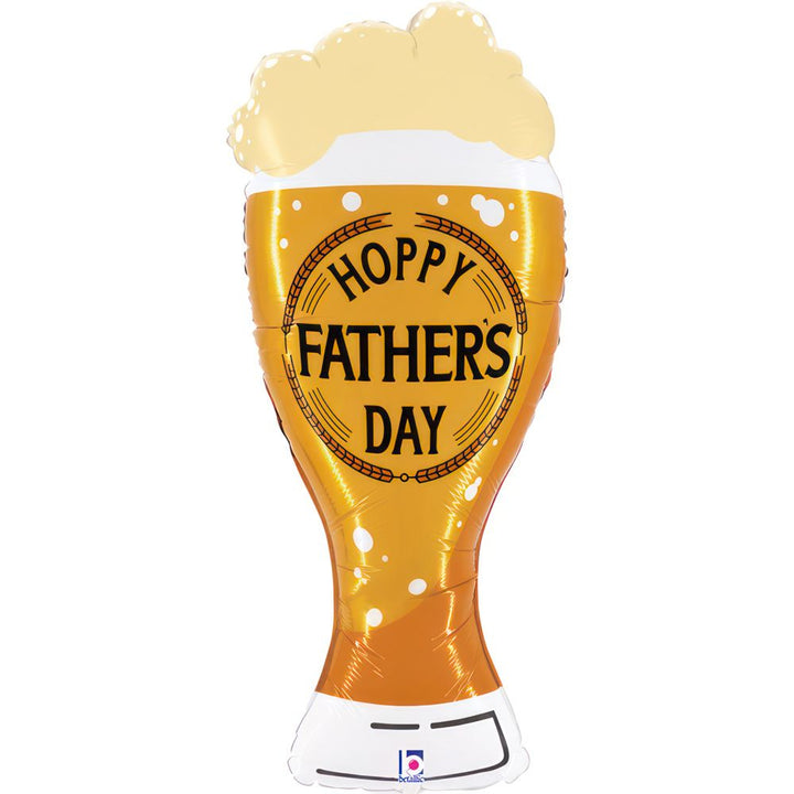 86cm Betallic Hoppy Father's Day Beer Glass Shape Foil Balloon - Everything Party