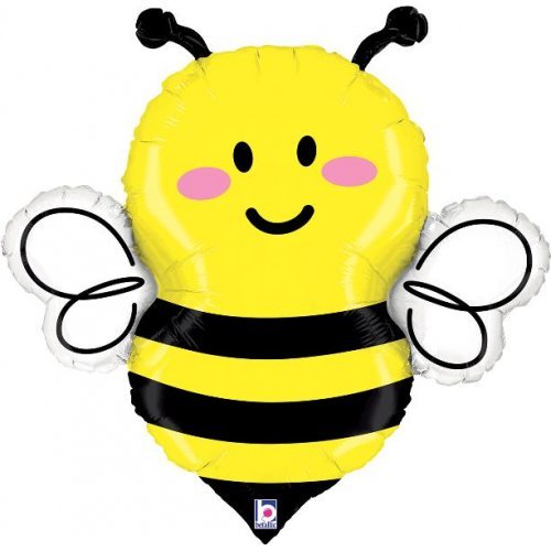 86cm Just Bee Foil Shape Happy Bee Balloon - Everything Party