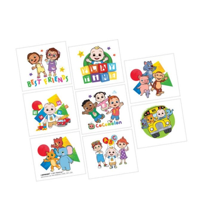 8pk Cocomelon Temporary Tattoos - Everything Party
