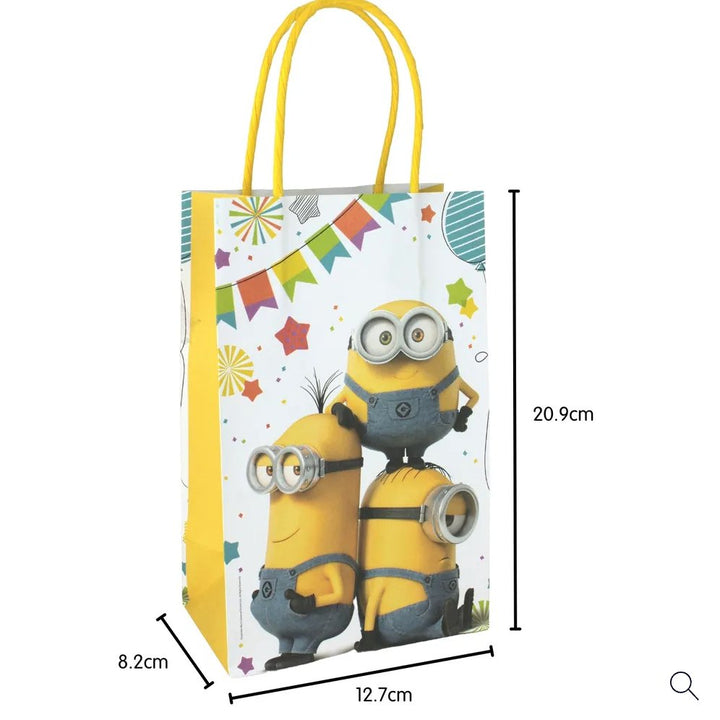 8pk Despicable Me Minion Birthday Paper Party Bags - Everything Party