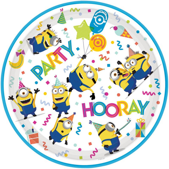 8pk Despicable Me Minion Paper Plates - Everything Party