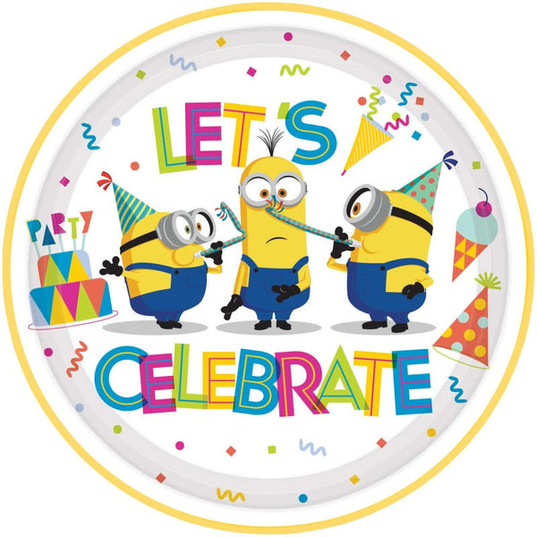 8pk Despicable Me Minion Paper Plates - Everything Party