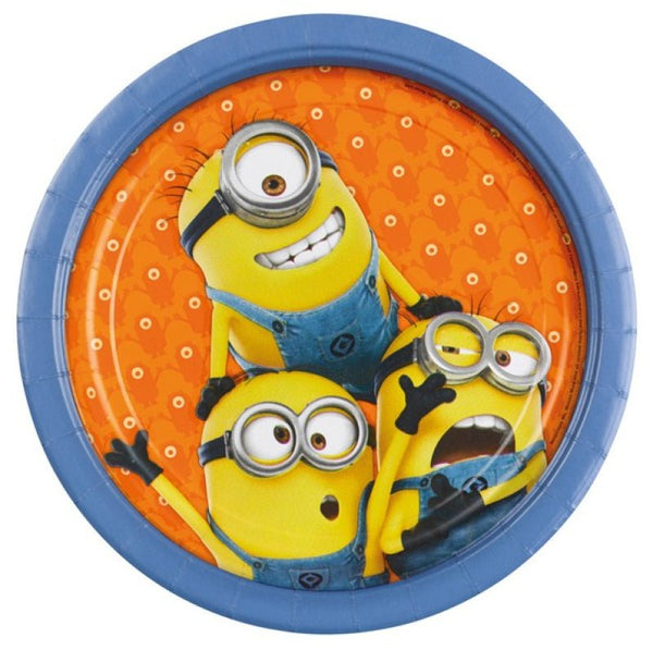 8pk Despicable Me Minion Round Paper Plates - Everything Party