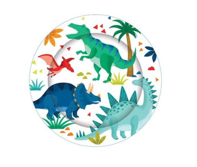 8pk Dinosaur Roar Paper Plates - Everything Party