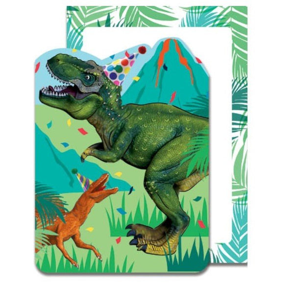 8pk Dinosaur Roar Party Invitations - Everything Party